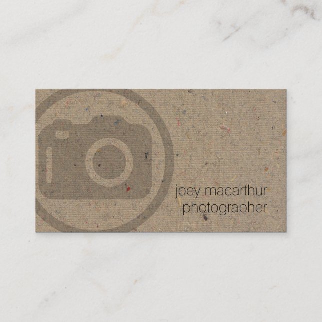 Fotograf Camera Icon Film Fotografie Visitenkarte (Vorderseite)
