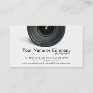 Fotograf Camera Lens Business Cards Visitenkarte