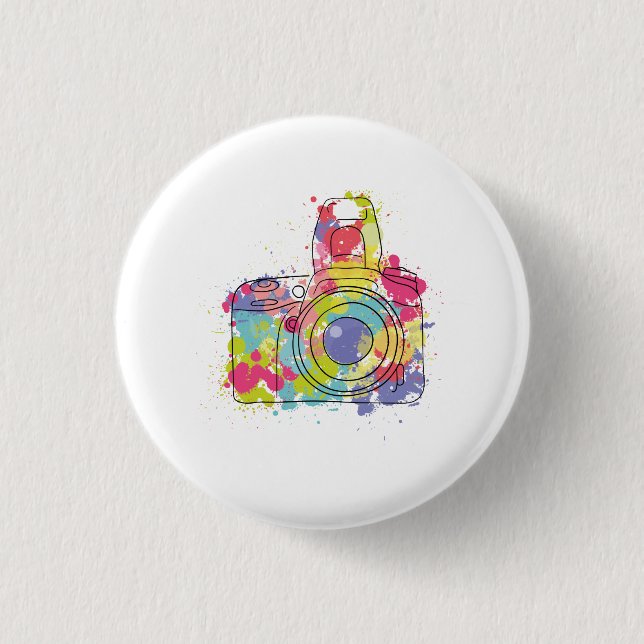 Fotograf-coole Geschenk-Fotografie Button (Vorderseite)