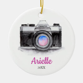 Fotograf Custom Personalisiert Camera Weihnachten Keramik Ornament