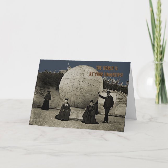 Fotograf der 1890er Jahre GLOBE SAFE TRAVELS Karte (Vorderseite)