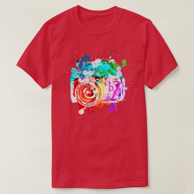 Fotograf der Wasserfarbenkamera Fotograf T-Shirt (Design vorne)