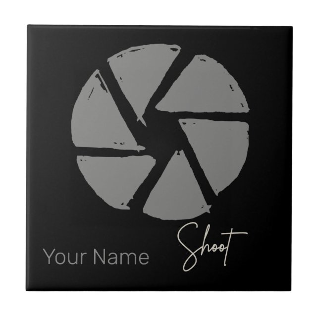 Fotograf Design Vintage Blende Retrokamera Fliese (Vorderseite)