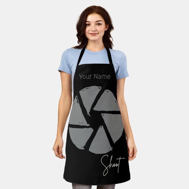 Fotograf Design Vintage Blende Retrokamera Schürze (Getragen)