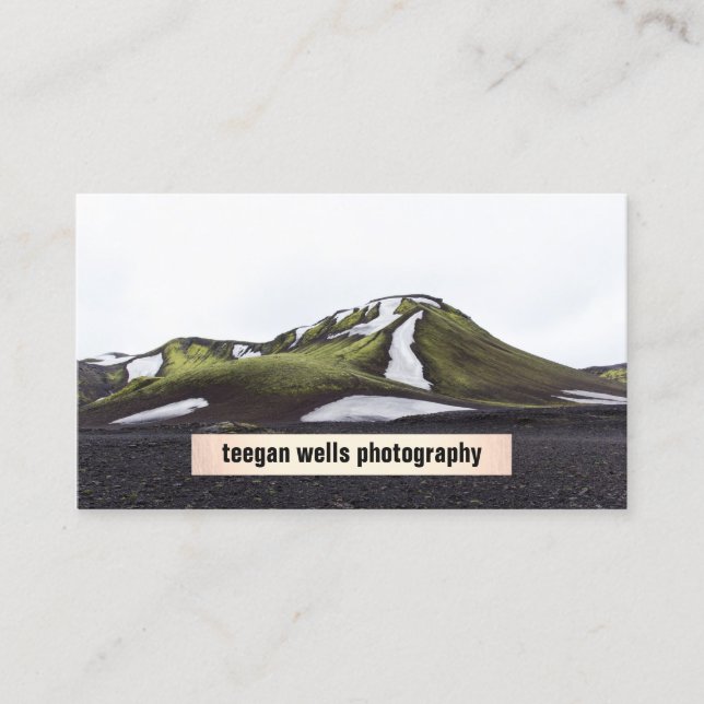 Fotograf Einfache Plaque-Fotokarte Visitenkarte (Vorderseite)