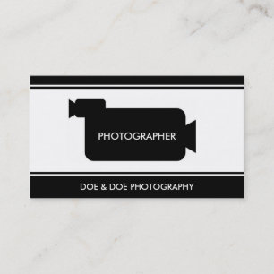 Fotograf-Filmemacher-Fotografie-Schwarzes/Weiß Visitenkarte