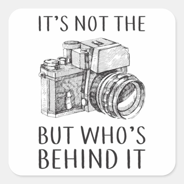 Fotograf Fotograf Camera Funny Gift Idee Quadratischer Aufkleber (Vorderseite)