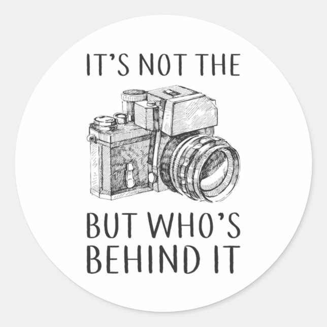 Fotograf Fotograf Camera Funny Gift Idee Runder Aufkleber (Vorderseite)