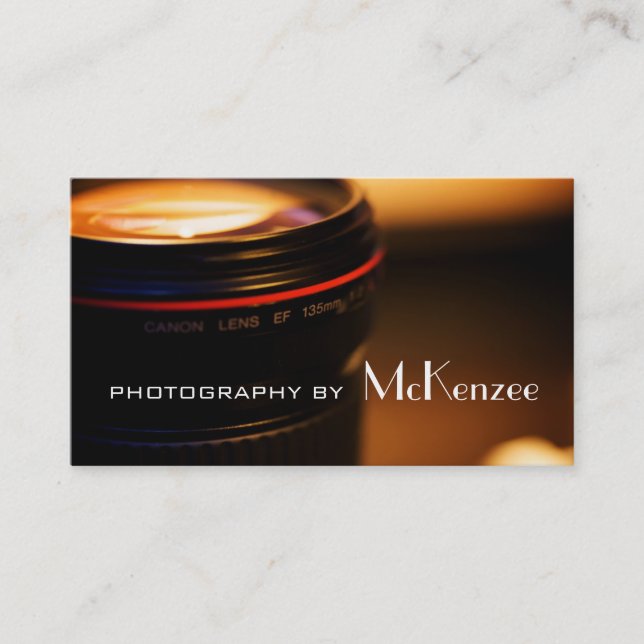 Fotograf, Fotografie, Camera Business Card Visitenkarte (Vorderseite)