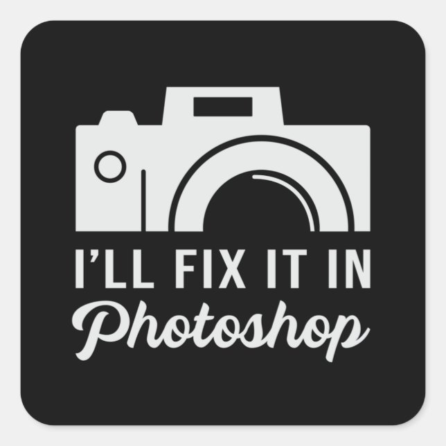 Fotograf Fotografie Lens Camera Funny Geschenk Quadratischer Aufkleber (Vorderseite)