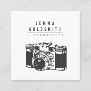 Fotograf Fotografy Square Business Card Quadratische Visitenkarte