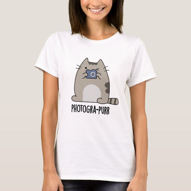 Fotograf Funny Cat Fotograf Pun T-Shirt (Vorderseite)