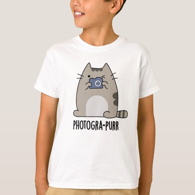 Fotograf Funny Cat Fotograf Pun T-Shirt (Vorderseite)