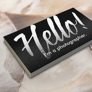Fotograf Hallo Schwarz & Weiß Fotografie Visitenkarte