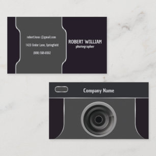 Fotograf Kameraobjektiv Moderne Minimaldesign Visitenkarte
