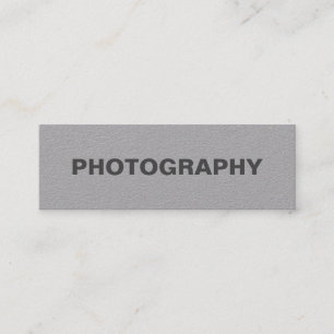 Fotograf Künstler Modernes Minimalistisch Grau Mini Visitenkarte