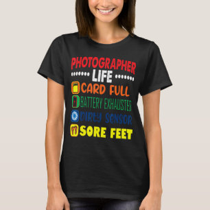 Fotograf-Lebenskarte Vollständige Sensorentfernung T-Shirt