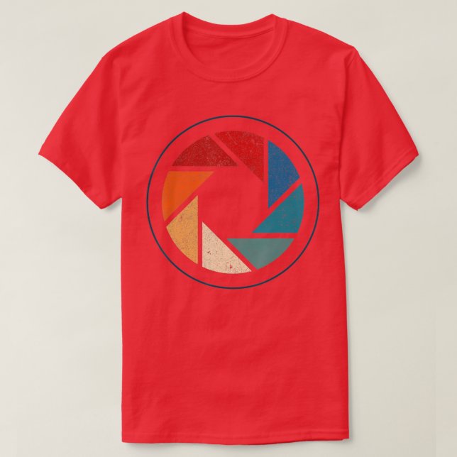 Fotograf Lens Fotografen Retro-Kamera Foto T-Shirt (Design vorne)