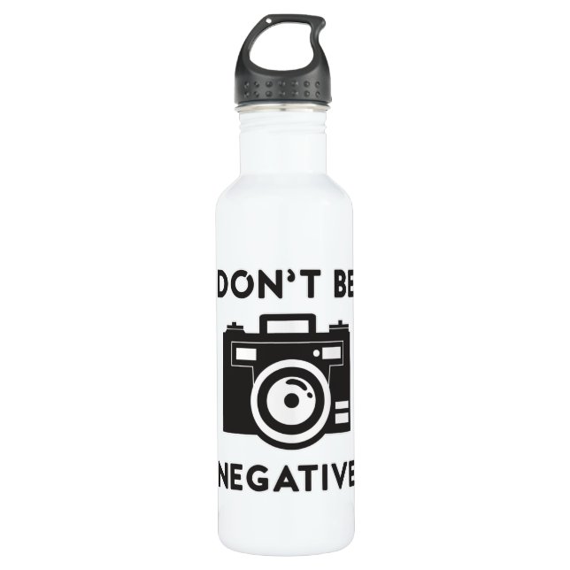 Fotograf Lens Fotografy Camera Geschenkidee Edelstahlflasche (Vorderseite)