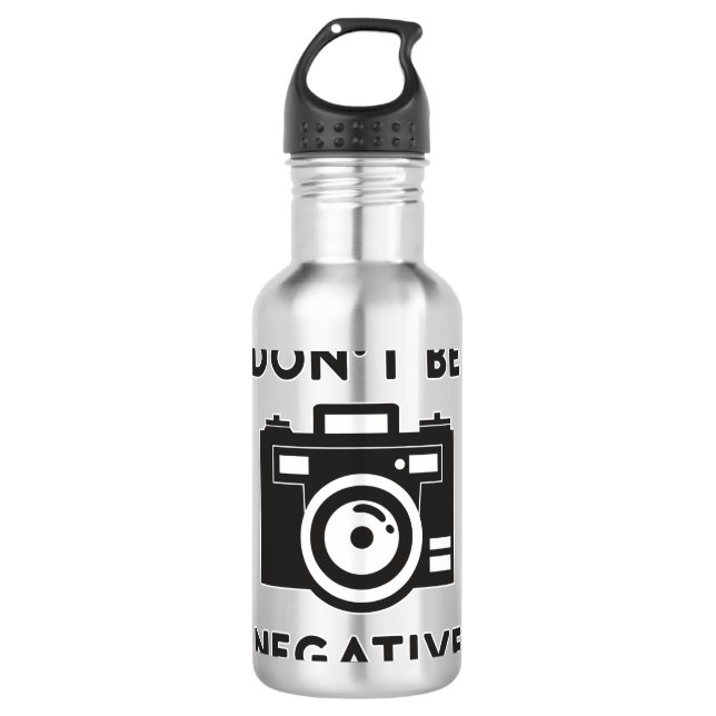Fotograf Lens Fotografy Camera Geschenkidee Edelstahlflasche (Vorderseite)
