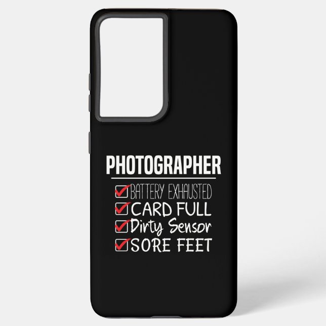 Fotograf Life - Funny Fotografy Checklist Samsung Galaxy Hülle (Rückseite)