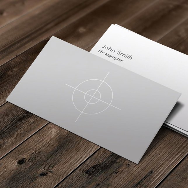 Fotograf Minimalistisch 18 % Gray Card Fotografy Visitenkarte (Von Creator hochgeladen)