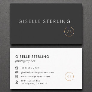 Fotograf Minimalistisch Luxury Black Elegant Visitenkarte