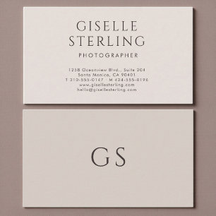 Fotograf Minimalistischer Luxus Neutral Modern Visitenkarte