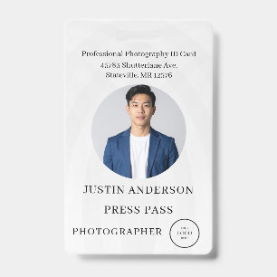 Fotograf Presse Journalist Ausweis Custom Abzeiche