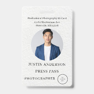 Fotograf Pressejournalist Ausweis Individuelles Ab