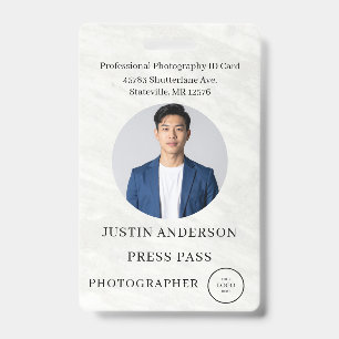 Fotograf Pressejournalist ID-Karte benutzerdefinie Ausweis