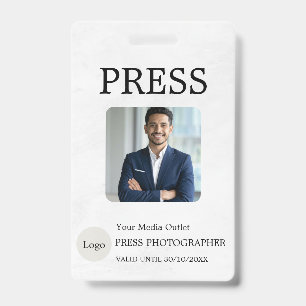 Fotograf Pressejournalist ID-Karte Benutzerdefinie Ausweis
