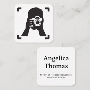 Fotograf Quadratische Visitenkarte