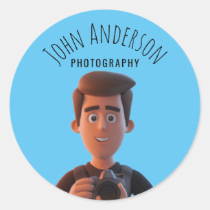 Fotograf Runder Aufkleber