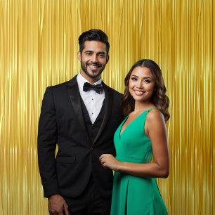 Fotograf Selfie Yellow Gold Imitate Tinsel Wandteppich