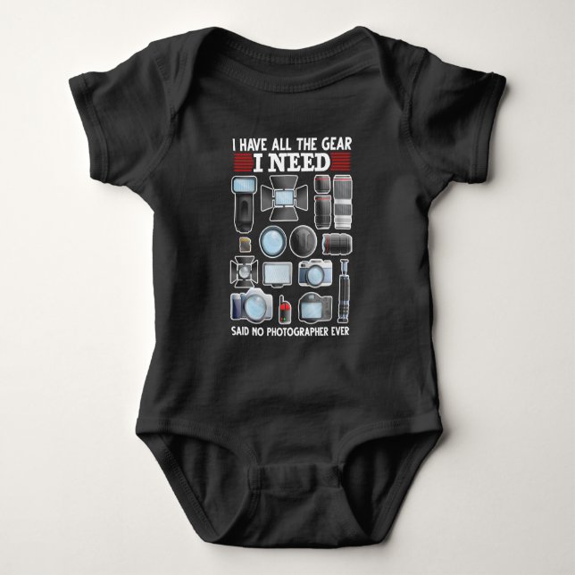 Fotograf-Spaß-Kamera-Lover Baby Strampler (Vorderseite)