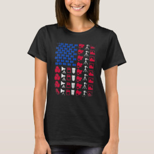 Fotograf Tool American Flag Prix 4. Juli Pho T-Shirt