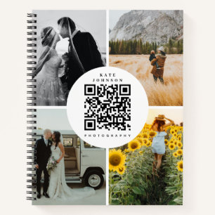 Fotografen Fotos QR Code Social Media Icons Notizbuch