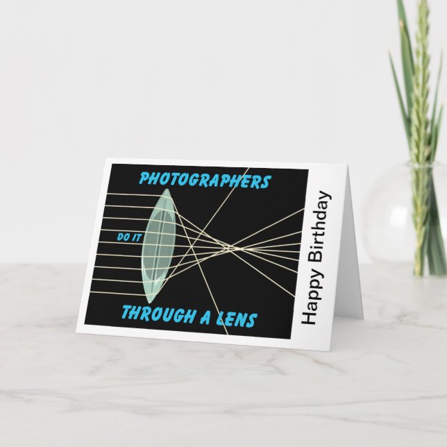 Fotografen machen das durch ein Objektiv Karte (Vorderseite)