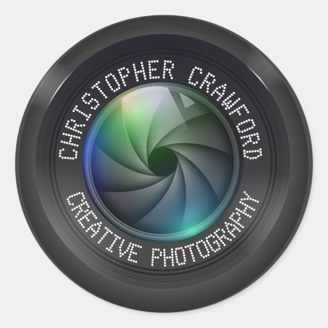 Fotografen und Fotografen Runder Aufkleber (Vorderseite)