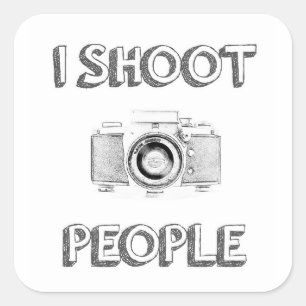 Fotografen von lustigen Foto-Fotografen Quadratischer Aufkleber