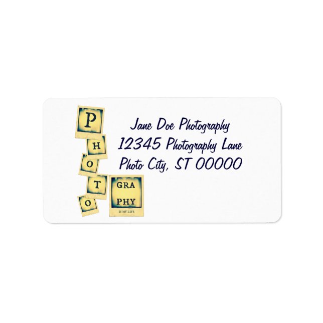 Fotografie Adressaufkleber (Vorne)