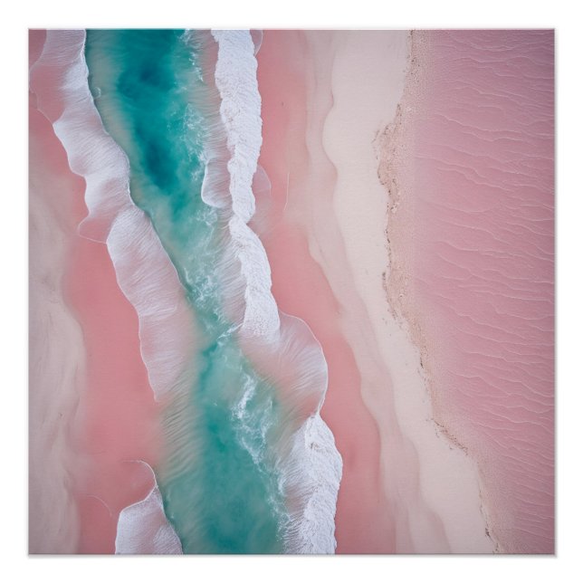 Fotografie Beach Ästhetik Sunset Neutral Pink Poster (Vorderseite)