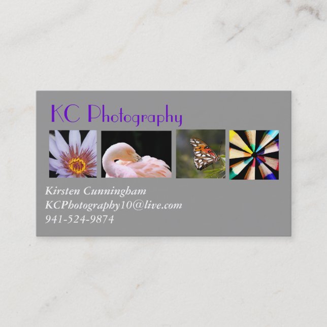 Fotografie-Collagen-Visitenkarte Visitenkarte (Vorderseite)