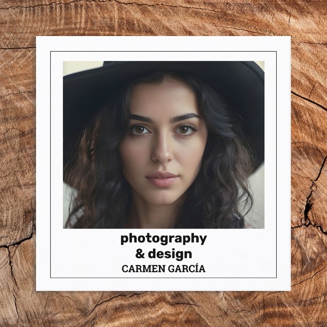 Fotografie Custom QR Quadratische Visitenkarte (Photography Custom QR Square Business Cards)