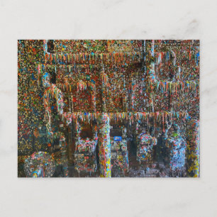 Fotografie der berüchtigten Seattle Kaugummi-Wand Postkarte