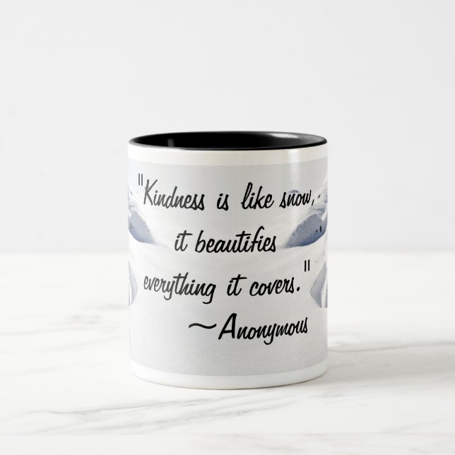 Fotografie der Inspirationsfreundlichkeits-Schnees Zweifarbige Tasse (Mittel)