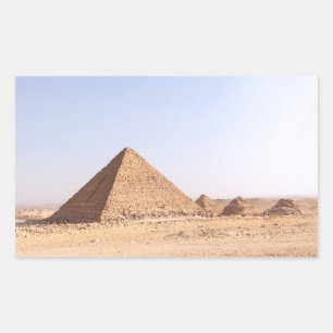 Fotografie der Pyramiden von Giza Rechteckiger Aufkleber