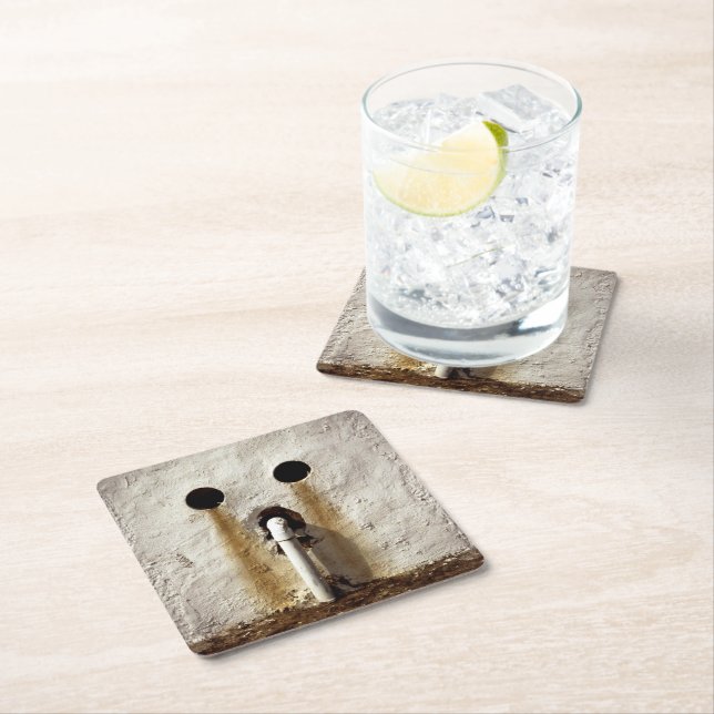 Fotografie der städtischen Wasserleitung Rechteckiger Pappuntersetzer (Vor Ort)
