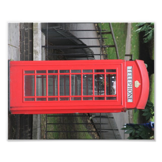 Fotografie des roten Londoner Telefonkabels (Vorne)